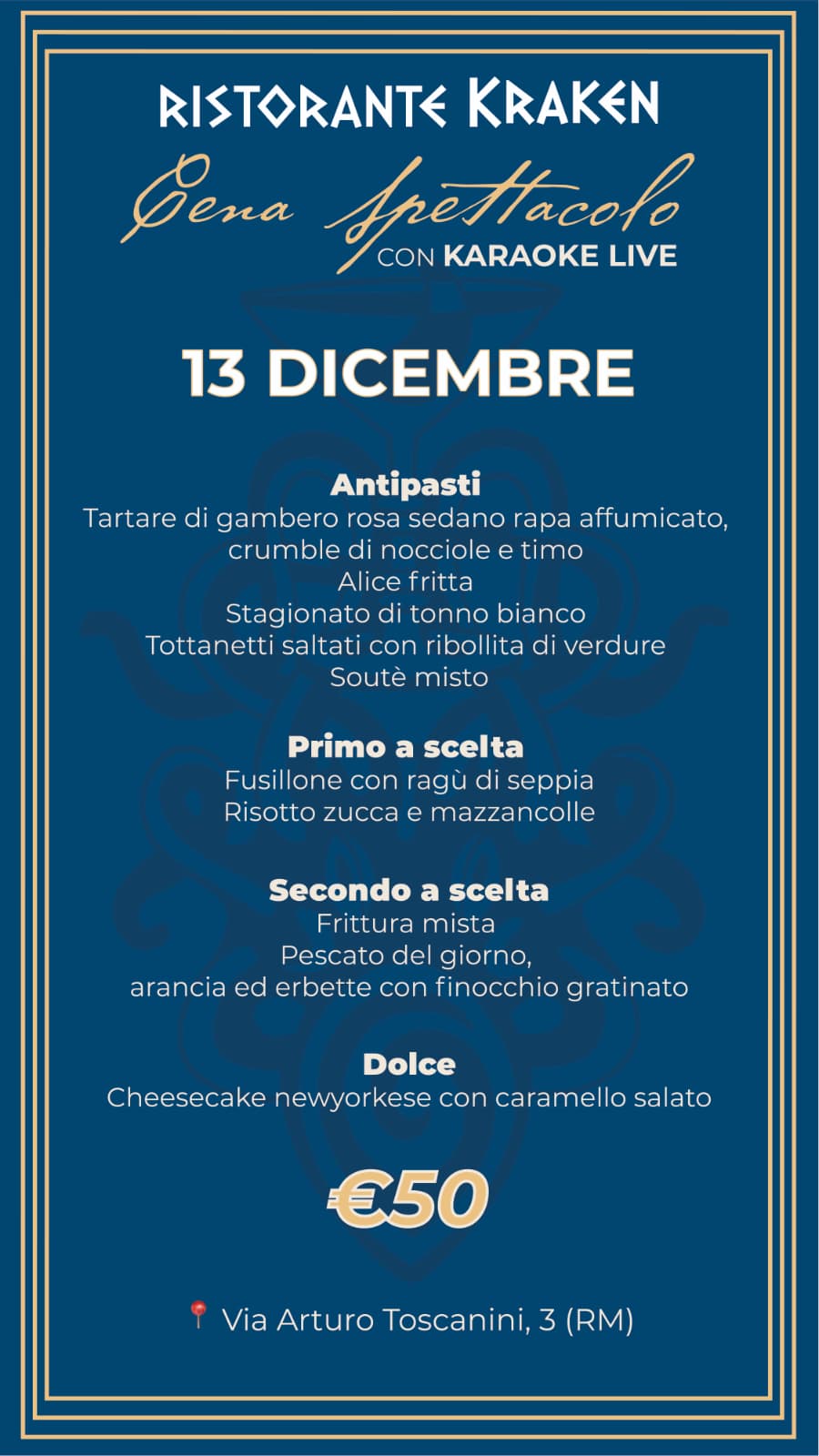 Cena evento 29 novembre 2025 con Noemi Silipo